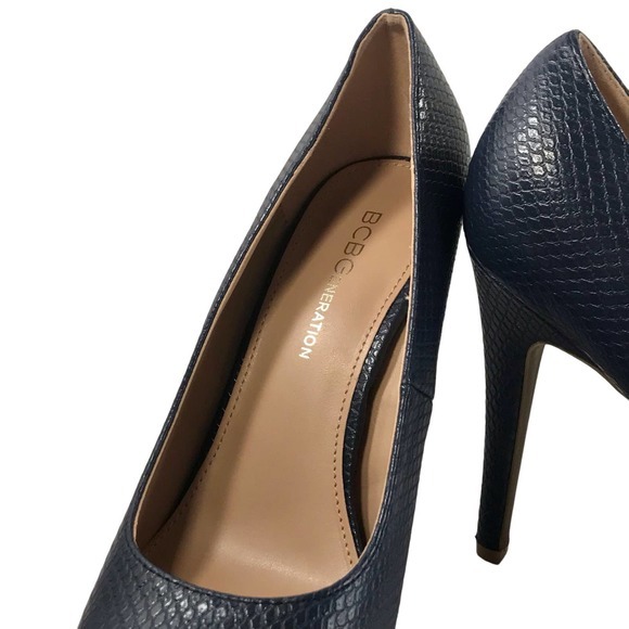 NW/OT Navy Lizard 4.5” Heel BCBGeneration Penni Lofty‎ Platform, Stiletto - Picture 7 of 10